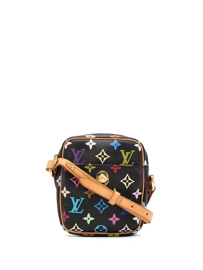 Pre-owned Louis Vuitton 2005  Monogram Rift Shoulder Bag In Black
