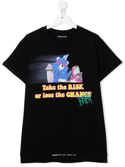 Vision Of Super Teen Graphic-print T-shirt In Black