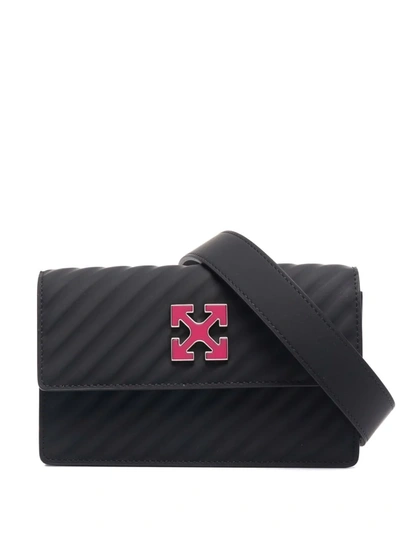 Off-white Arrows Plaque Belt Bag In Black