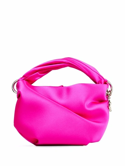 Jimmy Choo Bonny Satin Shoulder Bag In Pink