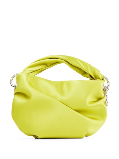 Jimmy Choo Lime Bonny Twisted Satin Top-handle Bag 1size