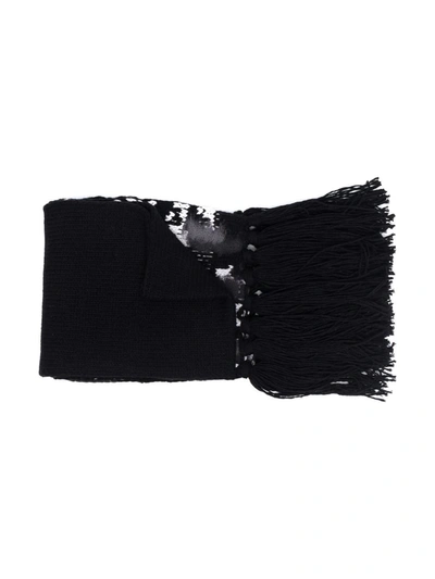 Les Hommes Kids' Chunky-knit Scarf In Black