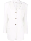The Mannei Fitted Single-breasted Jacket In White
