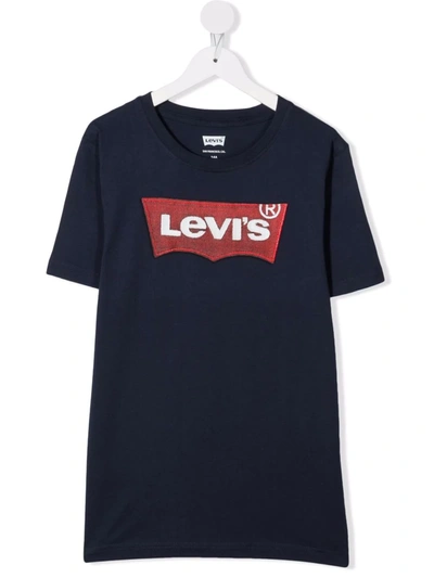 Levi's Teen Longline Logo-print T-shirt In Blue