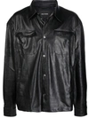 DAILY PAPER POCKET LEATHER-LOOK SHIRT JACKET