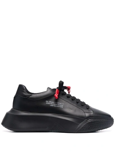 Giuliano Galiano Nemesis Leather Low-top Trainers In Negro