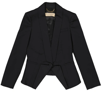 Burberry Black Cinched-waist Tailored Jacket
