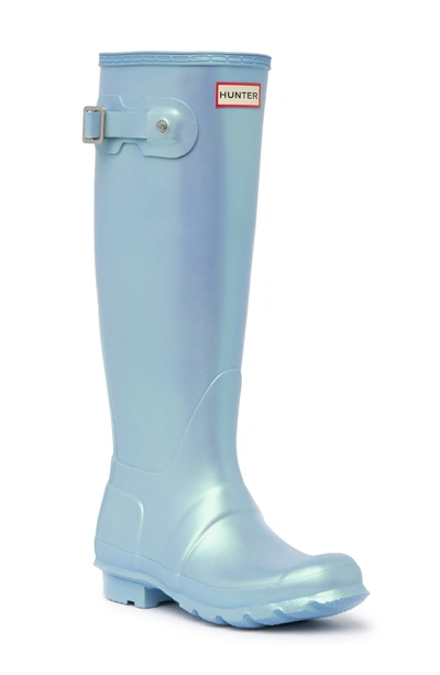 Hunter Original Tall Nebula Rain Boot In Blue / Blue Thistle