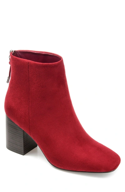 Journee Collection Womens Audrina Stacked Heel Booties In Red