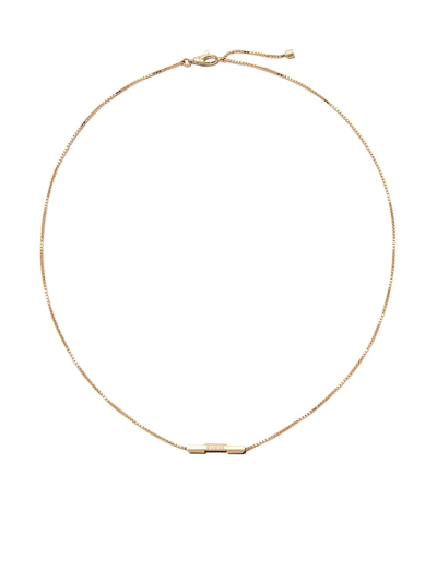 Gucci 18kt Yellow Gold Link To Love Necklace In Pink