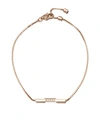 Gucci 18kt Yellow Gold Link To Love Logo Bar Bracelet In Gold-tone