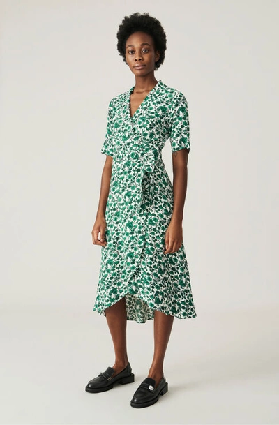 Printed crepe ganni online