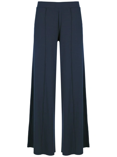 Lygia & Nanny Flared Pleated Trousers In Blau