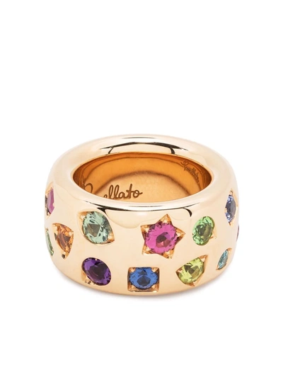 Pomellato 18k Rose Gold Maxi Iconica Multi-gemstone Band In Multi/rose Gold