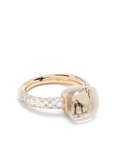 Pomellato Women's Nudo Classic White Topaz, Diamond, 18k White Gold & 18k Rose Gold Ring In Rose White Gold