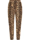 Dolce & Gabbana Leopard-print Track Pants In Braun