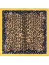 Dolce & Gabbana Leopard-print Frayed Scarf In Braun