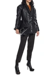 Walter Baker Camille Padded Leather Jacket In Black
