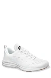 Apl Athletic Propulsion Labs Techloom Pro Knit Running Shoe In White/ Black