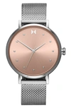 Mvmt Dot Mesh Strap Watch, 36mm In Silver/ Pink/ Silver