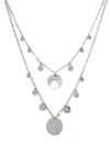 Ettika Pacific Princess Layered Shell Disc Women's Necklace Set In Silver