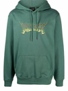 Daily Paper Logo-print Cotton Hoodie In Grün