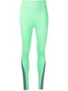 7 Days Active High-waisted Colour-block Leggings In Grün