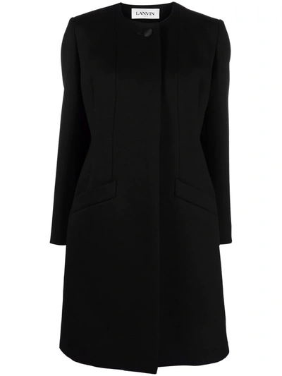 Lanvin Womens Black Wool Coat