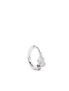 Maria Black 14kt White Gold Elena Diamond Huggie Earring In Silver