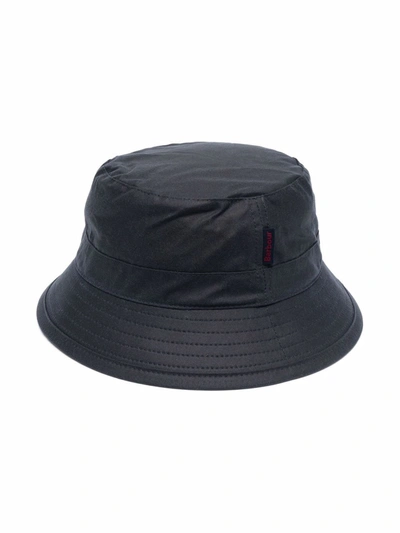 Barbour Babies' Embroidered Logo Bucket Hat In Blue