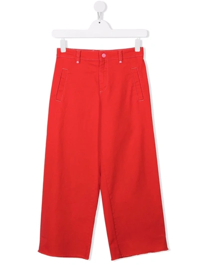 The Marc Jacobs Teen Wide-leg Trousers In Red
