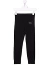 Adidas Originals Kids' Logo-print Leggings In Black