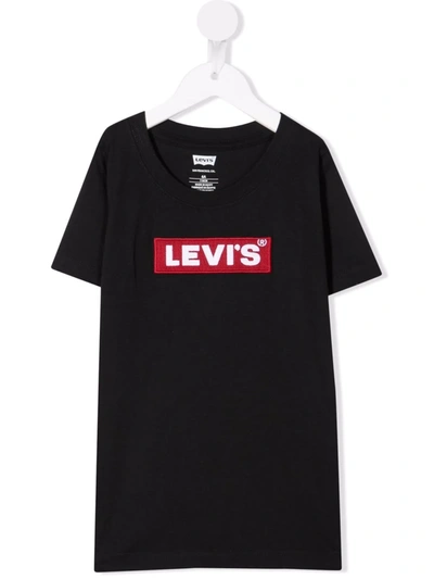 Levi's Kids' Logo-patch T-shirt In Black
