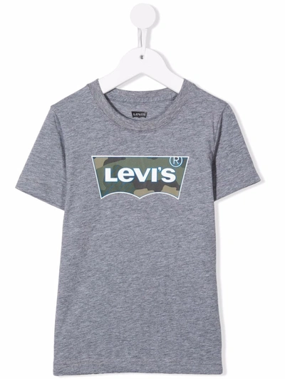 Levi's Kids' Logo-print T-shirt In Grey