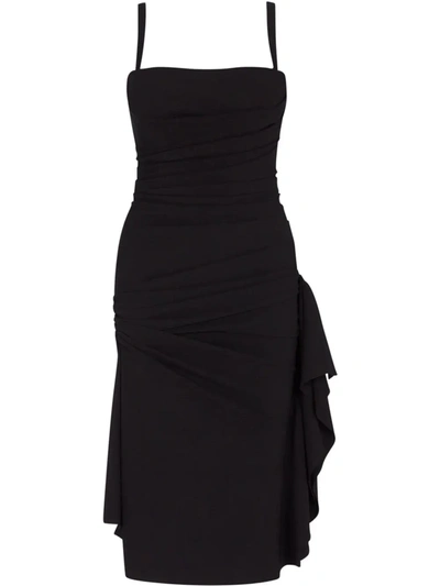 Dolce & Gabbana Draped Detail Dress In Black