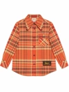 GUCCI CHECK FLANNEL LONG-SLEEVE SHIRT