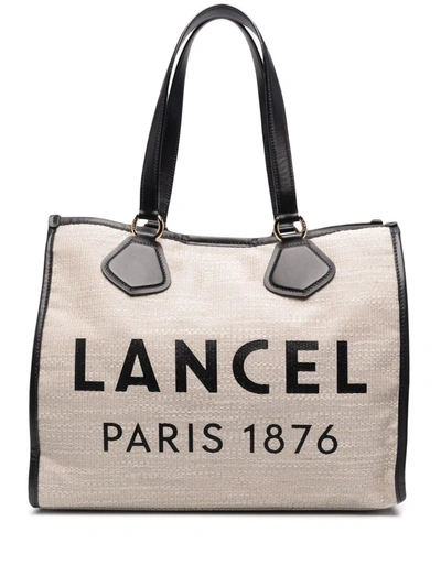 Lancer Logo-print Tote Bag In Nude