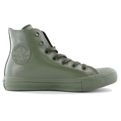 Converse Womens Green Leather Hi Top Sneakers