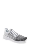 Apl Athletic Propulsion Labs Techloom Breeze Knit Running Shoe In White/ Black/ Ombre