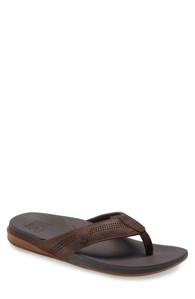 Reef Cushion Lux Flip Flop In Brown