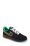 Nike Air Force 1 Low '07 Lv8 "peace And Unity" Sneakers In Black/ Yellow Strike/ Aluminum