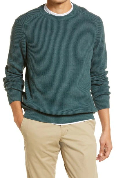 Vineyard Vines Offshore On The Go Crewneck Sweater In Surplus Green