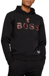 Hugo Boss Boss & Nba Hooded Sweatshirt With Dual Branding In Nba Spurs