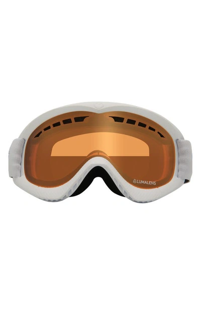 Dragon Dxs 60mm Cylindrical Snow Goggles In White Llamber