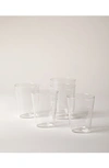 Farmhouse Pottery Small Set Of 6 Drinking Glasses In Clear