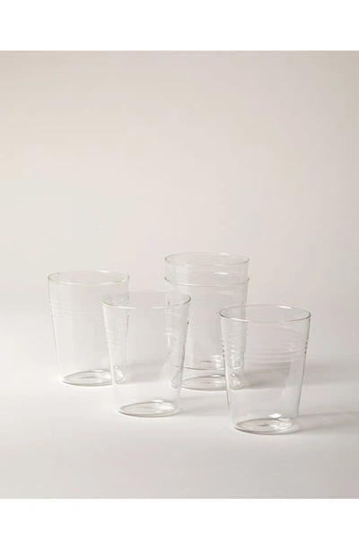 Farmhouse Pottery Small Set Of 6 Drinking Glasses In Clear