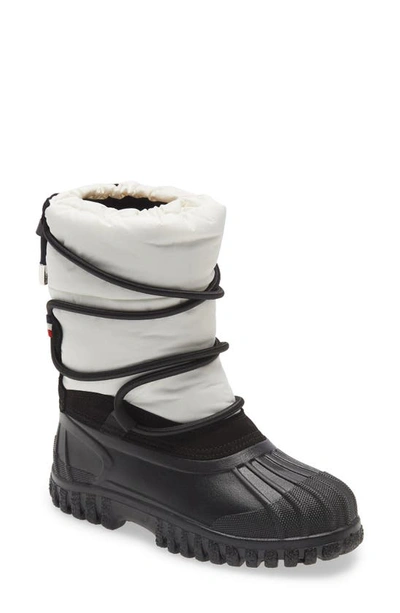 Moncler Kids' Chris Faux Fur Lined Waterproof Snow Boot In White