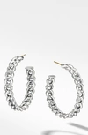 DAVID YURMAN BELMONT CHAIN HOOP EARRINGS,E16331 SS