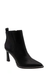 Bcbgeneration Beya Pointed Toe Bootie In Black Leather