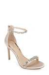 Jewel Badgley Mischka Campbell Sandal In Champagne